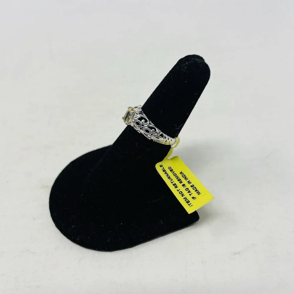 Shop LC Yellow Scapolite Size 6 Sterling Silver‎ Solitaire Ring 0.40 cts. 5164